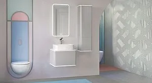 Шкаф-зеркало Jorno Pastel 46 французский серый Pas.03.46/GR, 4