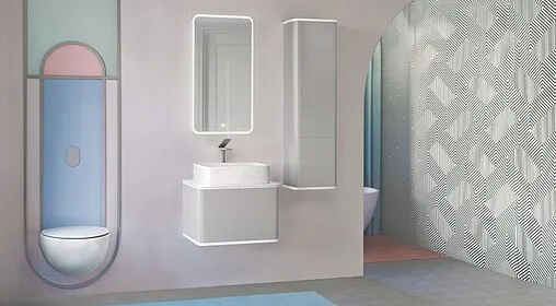 Шкаф-зеркало Jorno Pastel 46 R французский серый Pas.03.46/GR