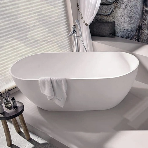 Ванна отдельностоящая из искусственного камня Riho Bilbao 150x75 белый B119001105