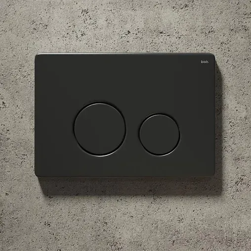 Клавиша смыва для унитаза IDDIS Unisteel 001 UNS01MBi77 черный матовый