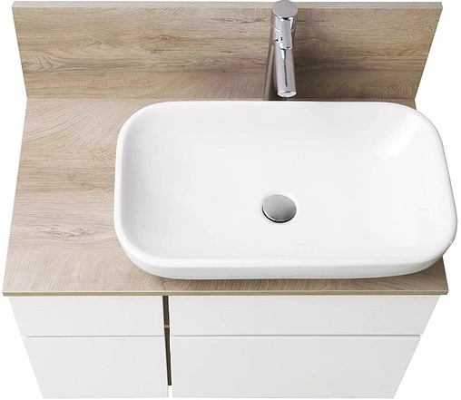 Столешница+панель Aquaton Мишель 80 дуб эндгрейн 1A253003MIX40