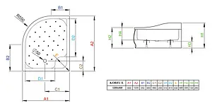 Поддон для душа Radaway Korfu E 4E91240-03R Поддон для душа Radaway Korfu E 4E91240-03R, 3