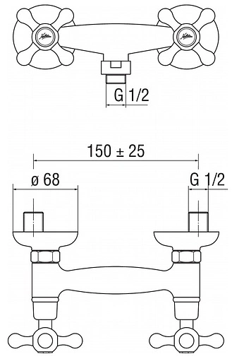 Смеситель для душа Nobili Grazia бронза GRC5003/1BR Смеситель для душа Nobili Grazia бронза GRC5003/1BR