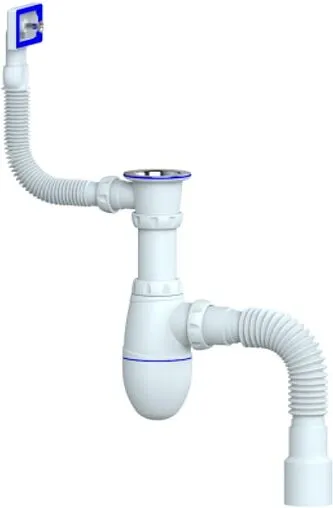 Сифон бутылочный для мойки с переливом Unicorn В442V