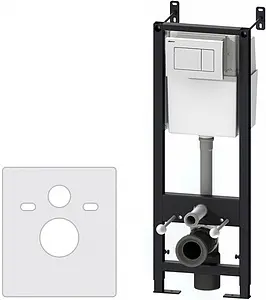 Инсталляция для подвесного унитаза Set 4 в 1 Damixa DX00.I011.0101 с кнопкой белый глянцевый Инсталляция для подвесного унитаза Set 4 в 1 Damixa DX00.I011.0101 с кнопкой белый глянцевый, 1