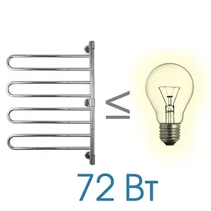 Полотенцесушитель электрический U-образный Energy U-G4 полированная сталь, 4