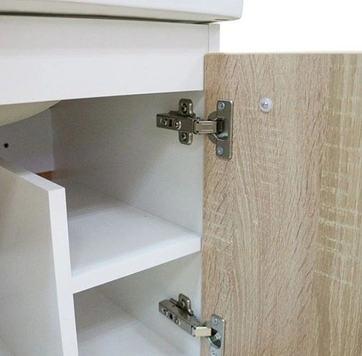 Тумба-умывальник подвесная Comforty Рига 60 дуб сонома/белый 00004142213CF