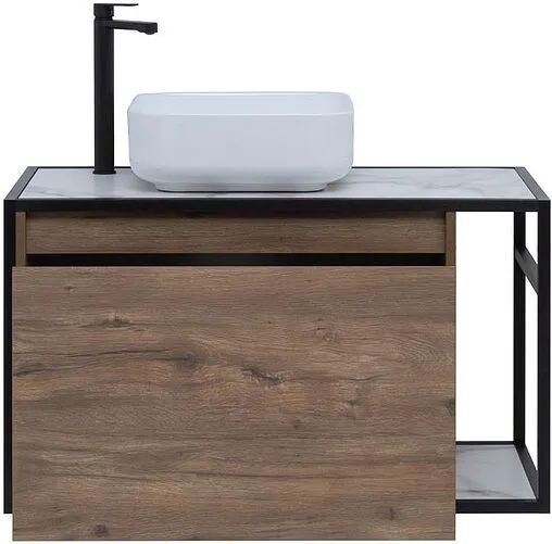 Тумба под умывальник подвесная Aquanet Nova Lite LOFT 90 L дуб рустикальный 00261660