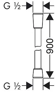 Шланг для душа Lemark 90см хром LE8027S, 2