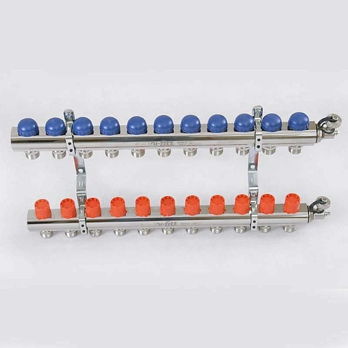 Группа коллекторная без расходомеров 11 отводов 1&quot;в/в x ¾&quot;ек Uni-fitt 441E4311