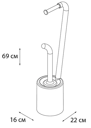 Ёршик для унитаза Fixsen Wendy белый/синий FX-7032-89