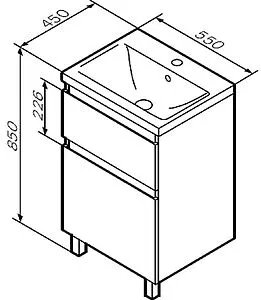 Тумба под умывальник напольная Am.Pm X-Joy 55 белый/светлое дерево M85AFSX0552WG Тумба под умывальник напольная Am.Pm X-Joy 55 белый/светлое дерево M85AFSX0552WG, 2
