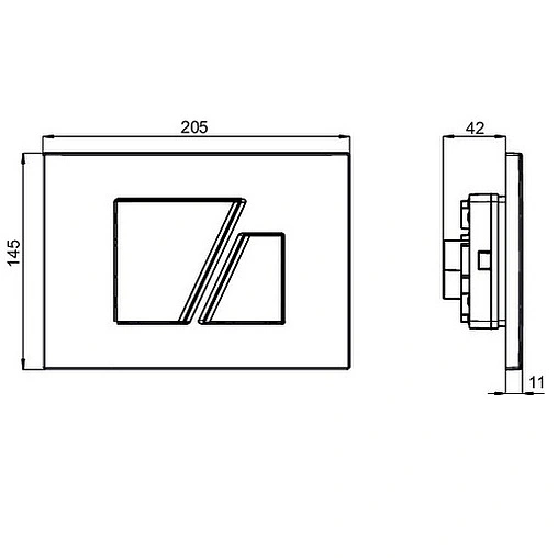 Клавиша смыва для унитаза Sanit S707 16.707.01..0000 белый глянцевый