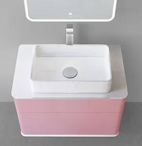 Тумба-умывальник подвесная Jorno Pastel 80 розовый иней Pas.01.82/P/PI+MLN-7050H Тумба-умывальник подвесная Jorno Pastel 80 розовый иней Pas.01.82/P/PI+MLN-7050H, 4