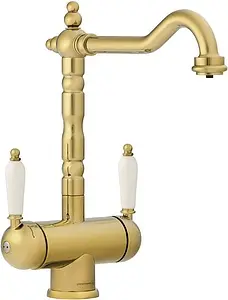 Смеситель для кухни с подключением к фильтру Omoikiri Amagasaki-G золото 4994019 Смеситель для кухни с подключением к фильтру Omoikiri Amagasaki-G золото 4994019, 1