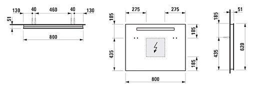 Зеркало с подсветкой Laufen Pro A 80 4.4723.5.996.144.1
