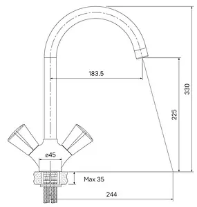 Смеситель для кухни IDDIS Bounce хром BOUSBJ0i05, 2