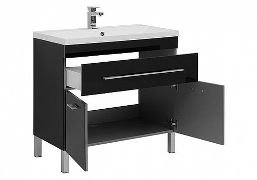 Тумба под умывальник напольная Aquanet Верона 90 чёрный 00182709