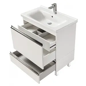 Тумба-умывальник подвесная Aquaton Капри 80 белый 1A2302K1KP010, 3