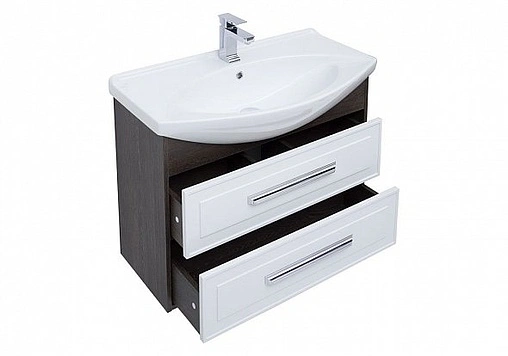 Тумба под умывальник Aquanet Остин 85 белый/дуб кантербери 00200908