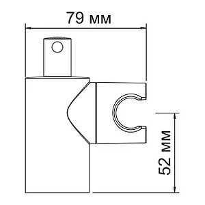 Держатель ручного душа Wasserkraft хром A013, 2