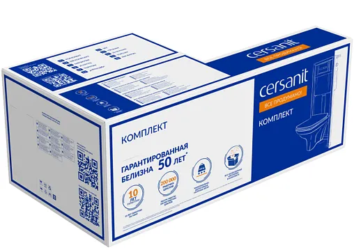 Комплект 6 в 1 Cersanit Brasko Smart Co Dpl Eo Slim/Vector/Estetica 68304 с кнопкой белый глянцевый