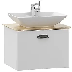 Тумба-умывальник подвесная ISVEA Bei 60 белый/дуб 21BES165055I+10SY50052SV Тумба-умывальник подвесная ISVEA Bei 60 белый/дуб 21BES165055I+10SY50052SV, 5