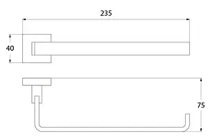 Полотенцедержатель IDDIS Corot хром L205, 2
