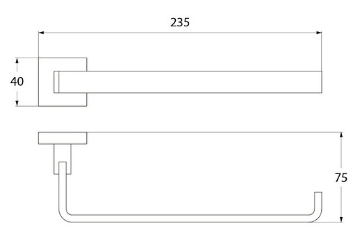 Полотенцедержатель IDDIS Corot хром L205