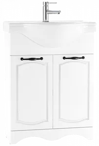 Тумба под умывальник напольный Домино Rich 60 белое дерево DR6016T, 1