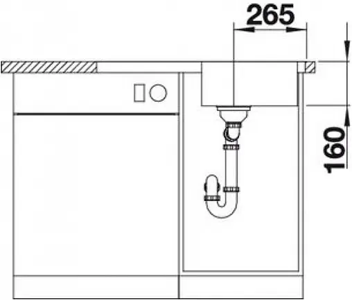 Мойка кухонная Blanco Lantos 45 S-IF 76.8 нержавеющая сталь 519059