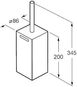 Ёршик для унитаза Roca Rubik чёрный матовый/хром 816852024, 2