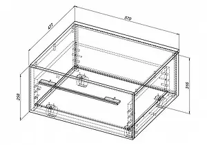 Тумба подкатная Aquanet Верона 58 белый 00175400 Тумба подкатная Aquanet Верона 58 белый 00175400, 2
