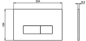 Клавиша смыва для унитаза Ideal Standard Oleas SmartFlush M2 R0122JG хром матовый, 2