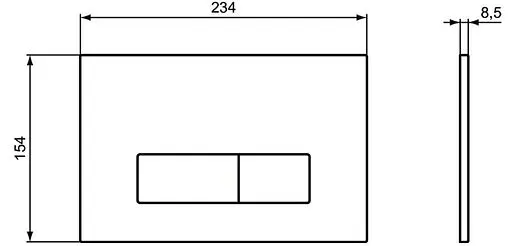 Клавиша смыва для унитаза Ideal Standard Oleas SmartFlush M2 R0122JG хром матовый