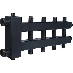 Распределительный коллектор 5 контуров с гидрострелкой 1½&quot;н x 1&quot;н Rommer RDG-0018-024025, 5