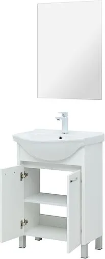 Тумба-умывальник напольная Aquanet Донна 60 белый глянец 00294390+00170121