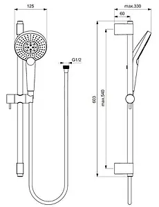 Душевая стойка Ideal Standard IdealRain Evo Jet Round XL3 хром B1761AA Душевая стойка Ideal Standard IdealRain Evo Jet Round XL3 хром B1761AA, 2