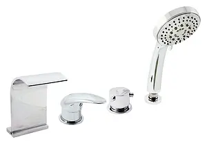 Смеситель на борт ванны на 4 отверстия Rav Slezak Dunaj хром D467.5P, 1