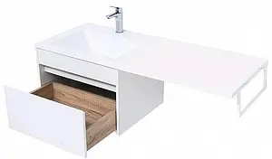 Тумба-умывальник подвесная над стиральной машиной Aquanet Токио 120 L белый 00237744+00235499 Тумба-умывальник подвесная над стиральной машиной Aquanet Токио 120 L белый 00237744+00235499, 5