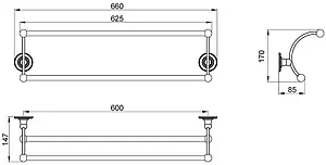 Полотенцедержатель Timo Nelson хром 150056/00, 2
