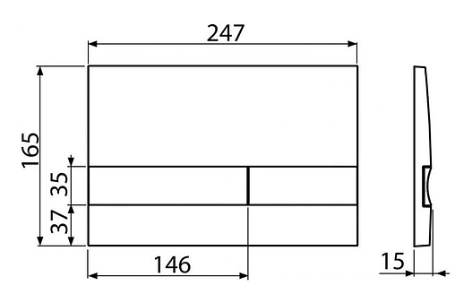 Клавиша смыва для унитаза AlcaPlast M1720-1 кнопки/хром глянцевый, панель/белый глянцевый Клавиша смыва для унитаза AlcaPlast M1720-1 кнопки/хром глянцевый, панель/белый глянцевый