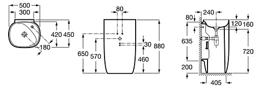 Раковина Roca Beyond 50 белый 3270B0000