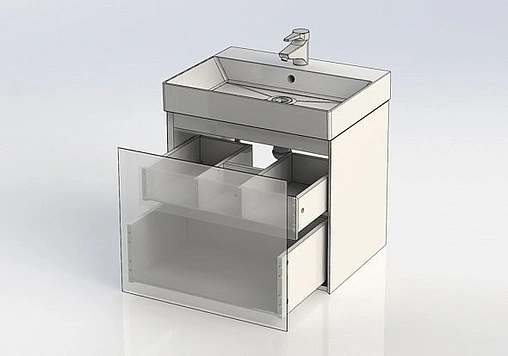 Тумба под умывальник подвесная Aquanet Нью-Йорк 60 орех 00203945