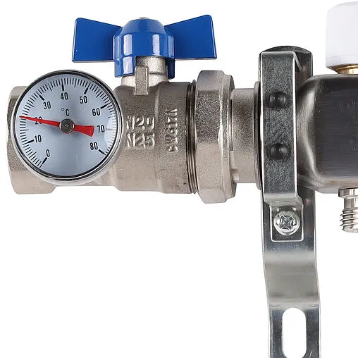 Группа коллекторная с расходомерами 2 отвода 1&quot;в/в x ¾&quot;ек Rommer RMS-1210-000002