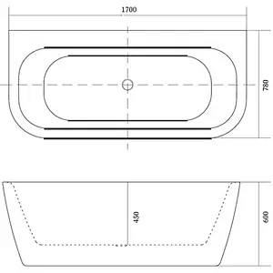 Ванна акриловая отдельностоящая Aquatek Алтея 170x78 AQ-123778, 2