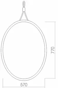 Зеркало на ремне Aquanika Country 57 бежевый AQC5777RU14 Зеркало на ремне Aquanika Country 57 бежевый AQC5777RU14, 2