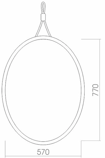 Зеркало на ремне Aquanika Country 57 бежевый AQC5777RU14