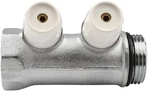 Коллектор регулирующий проходной 2 отвода 1"в/н x ½"н Tiemme MAXIMA 1860022 Коллектор регулирующий проходной 2 отвода 1"в/н x ½"н Tiemme MAXIMA 1860022, 4