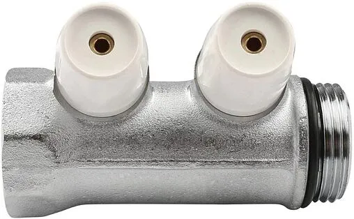 Коллектор регулирующий проходной 2 отвода 1&quot;в/н x ½&quot;н Tiemme MAXIMA 1860022